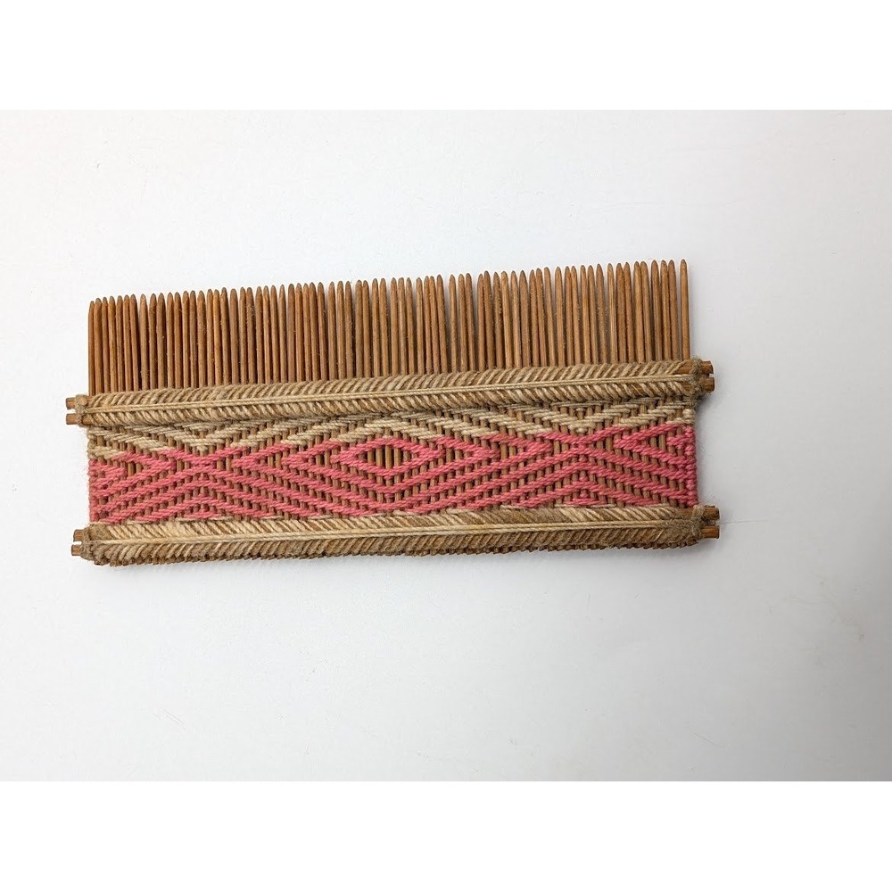 Vintage Amazonian Amazon Indian Shuar Huaorani Karaja Hair Comb Brush Woven Wood - Picture 4 of 7